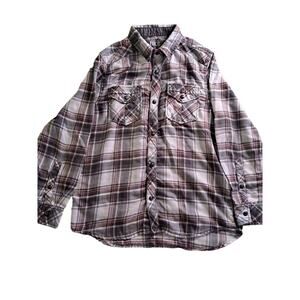 Women's BKE Plaid Button Down Blouse Size M